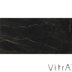 Vitra - Vitra 40x80 B&W Star Çizgi Dekor Parlak Siyah Rektifiyeli (0,96 m2 fiyatı)