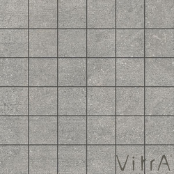 Vitra - Vitra 5x5 Newcon Gümüş Gri Kesme Mozaik Lappato R9 Rektifiye (0,63 m2 fiyatı)