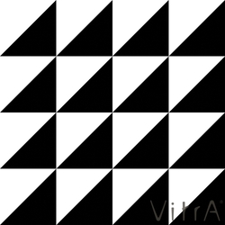 Vitra - Vitra 15x15 Retromix Siyah Beyaz Üçgen Small (0,25 m2 fiyatı)